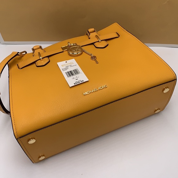 Michael Kors Hamilton Medium Leather Satchel NWT - Picture 7 of 15